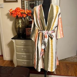 MIGNON DOO ✖️ ANTHROPOLOGIE KIMONO BEAUTIFUL WATERCOLOR  CARDIGAN ONE SI…